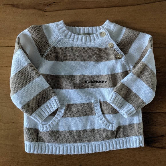 Burberry Other - Baby Boy or Girl Striped Burberry Knit Sweater 9mo